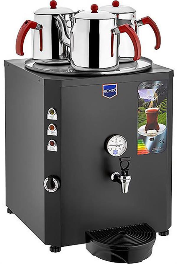 3 Demlikli Jumbo Çay Kazanı Makinesi 40 lt Şamandıralı (Damacanadan Su Alma) DE10S