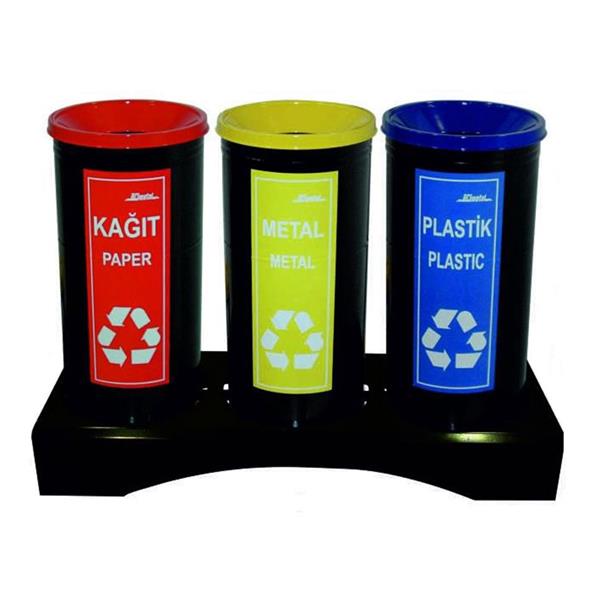 3lü Geri Dönüşüm Çöp Kovası