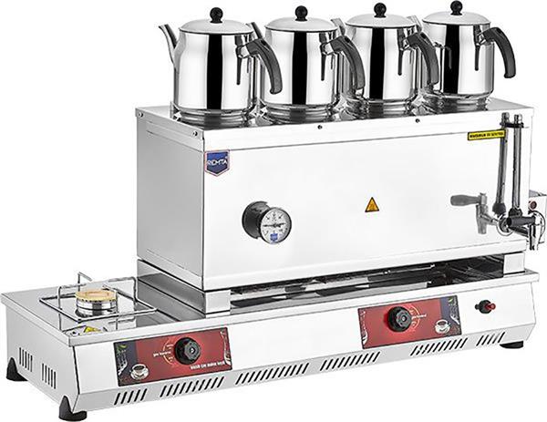 85 Model 4 Demlikli Gazlı (CE) + Elektrikli Çay Ocağı 58 lt N14(E)