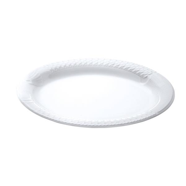 Porselen Denizden Gelenler Rölyefli Düz Tabak 19 cm