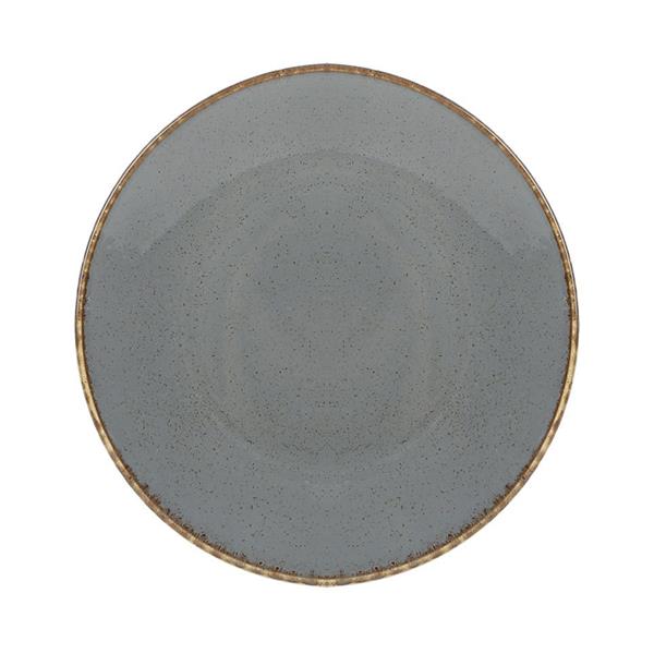 Porselen Seasons Koyu Gri Düz Tabak 18Cm