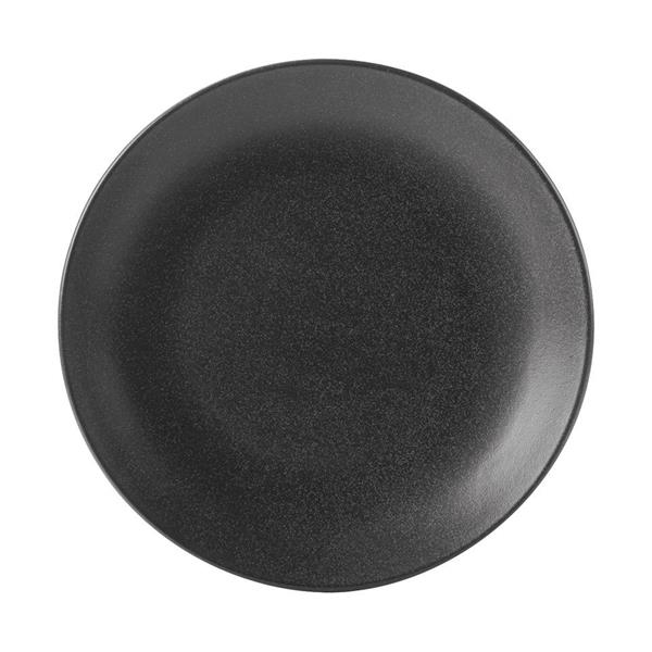 Porselen Seasons Siyah Düz Tabak 18Cm 