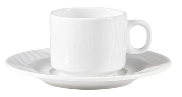 Porselen Wave Çay Fincanı ve Tabağı