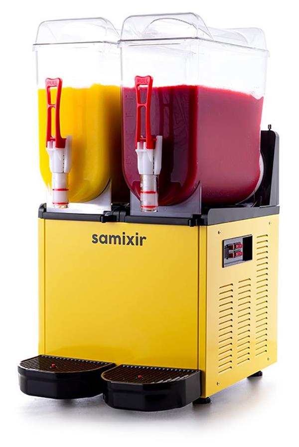 Slush Twin Meyve Suyu Dispenseri İki Bölmeli Sarı SLUSH24.Y